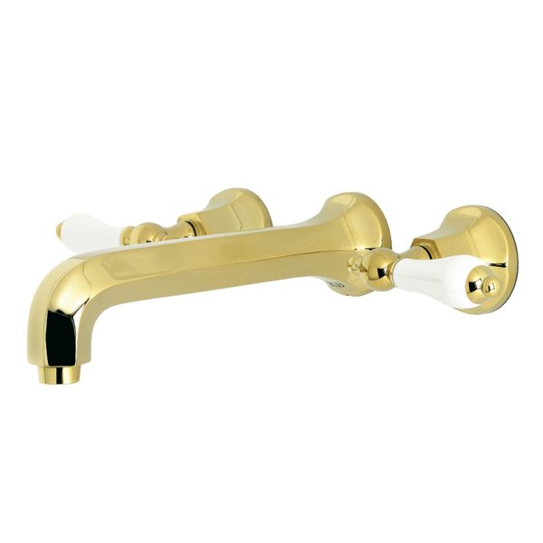 Kingston Brass Roman Tub Faucet, Polished Brass, Wall Mount KS4022PL